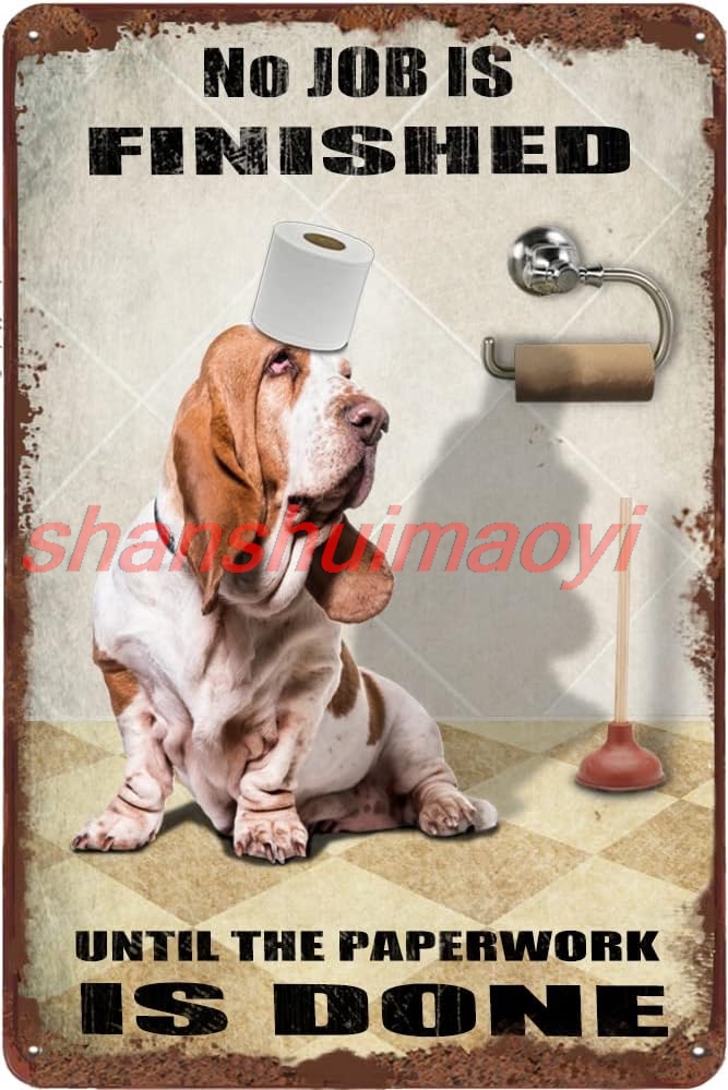 Farming Jobs - Papan Tanda Kamar Mandi Bergambar Anjing