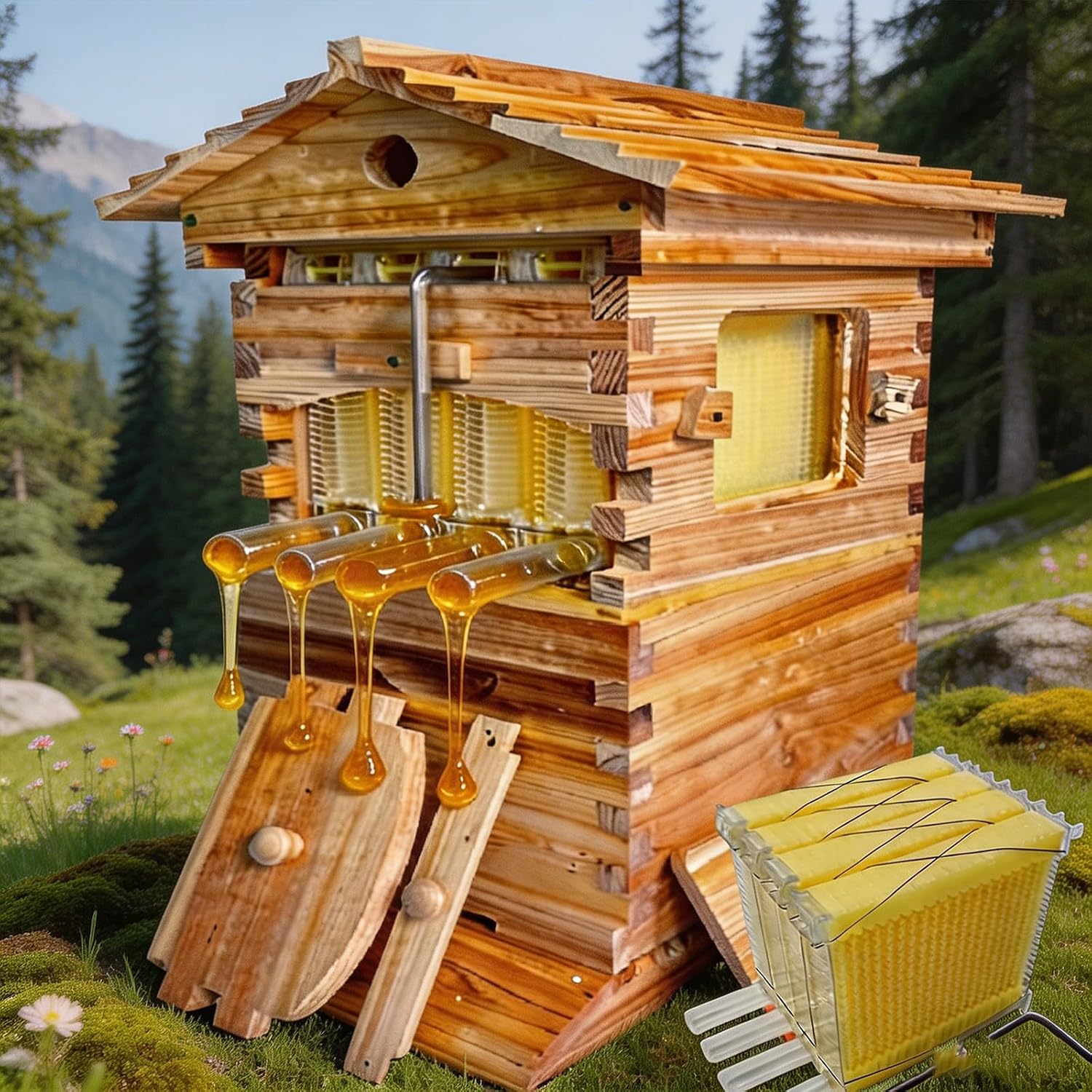 Kotak Lebah Kayu dengan Sistem - Beehive Frame Wax ulasan dan harga