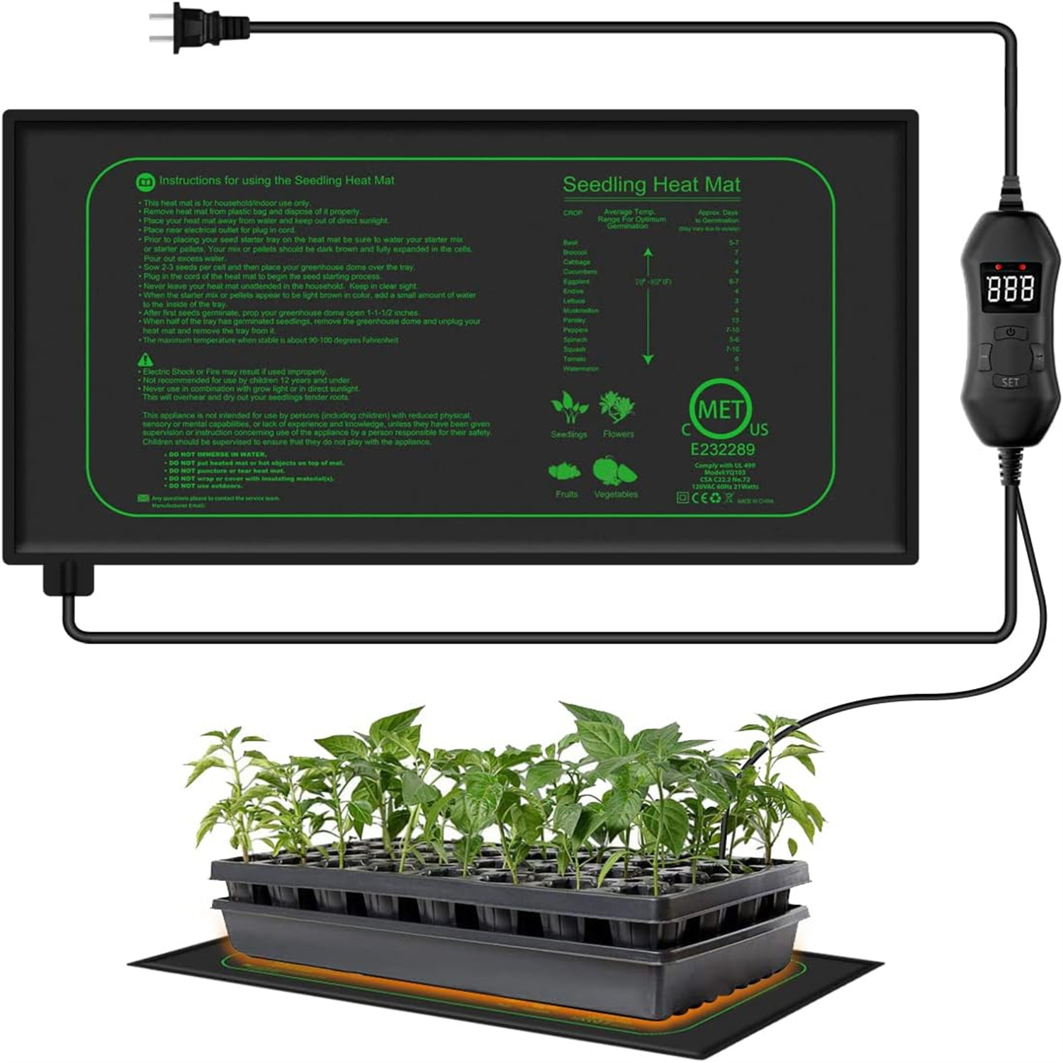 Alas Pemanas Bibit dengan Term - Seedling Heat Mat ulasan dan harga